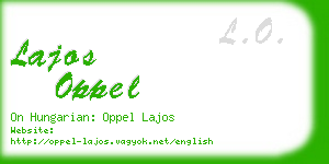 lajos oppel business card